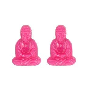 Tarina Tarantino Pink Buddha Studs